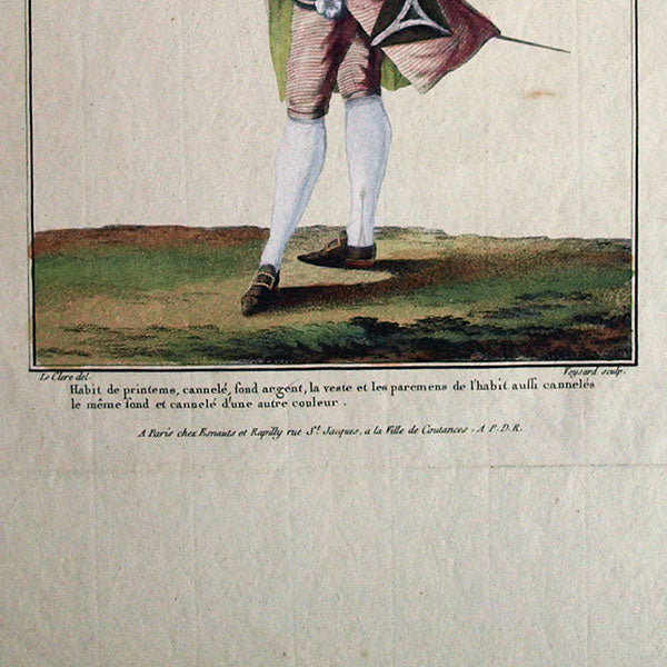 Gallerie des Modes et Costumes Français, 1778-1787, gravure n° O 81, Habit de Printemps (1778)