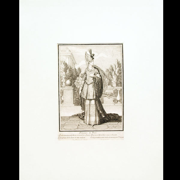 Princesse de Perse, gravure de Bonnart (circa 1698-1710)