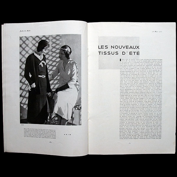 Le Jardin des Modes, n°140, 15 mars 1931, couverture de Jacques Demachy