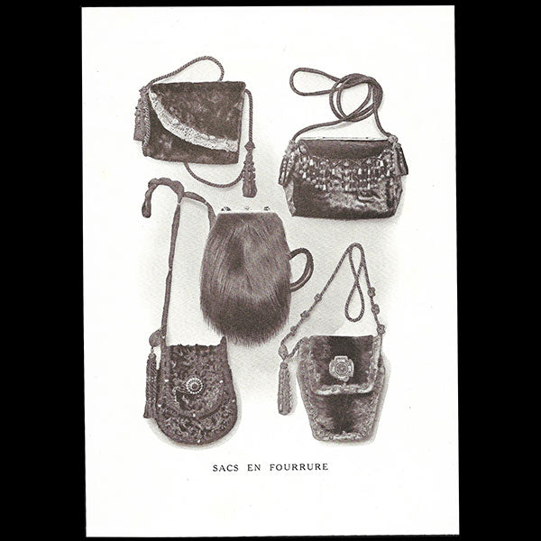 Ruzé & Cie - Invitation de la maison de fourrures à une exposition de sacs-manchons (circa 1910)