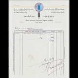 Vionnet - Facture, 50 avenue Montaigne à Paris (1er juin 1928)