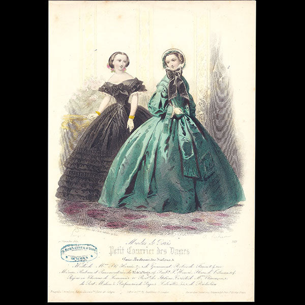 Dessin d'Hippolyte Pauquet pour le Petit Courrier des Dames (1860)