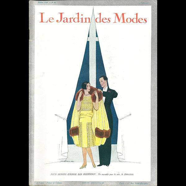 Le Jardin des Modes, n°84, 15 juillet 1926, couverture d'André-Edouard Marty