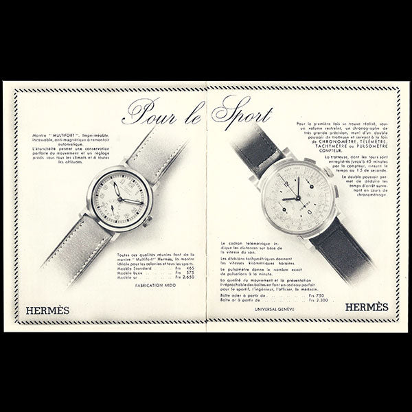 Hermès, catalogue d'horlogerie (circa 1935)