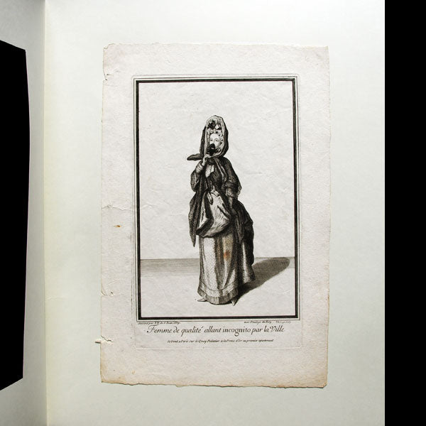 Franz Ertinger - Femme de qualité allant incognito par la ville, gravure d'après Jean Dieu de Saint-Jean (1689)