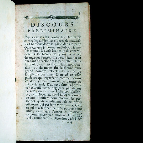Gauthier - Traité contre les Danses et les Mauvaises Chansons (1785)