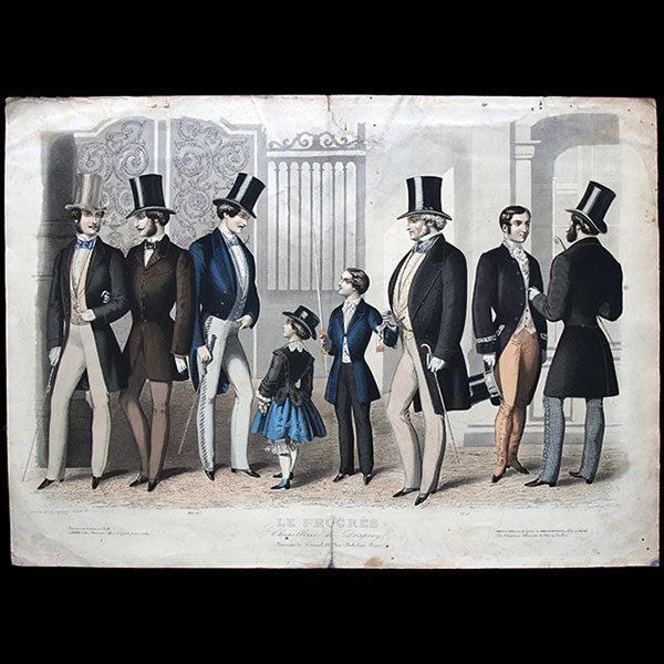 Le Progrès, gravure de mode masculine (mai 1855)