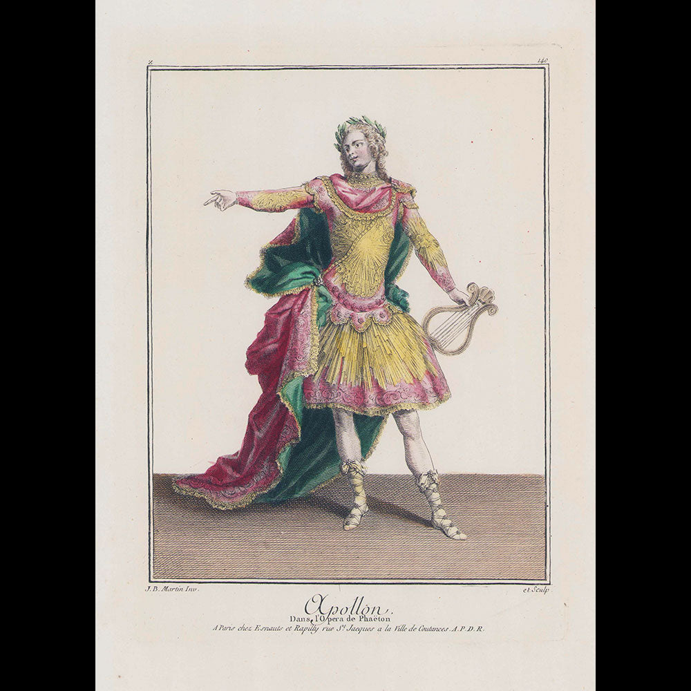 Gallerie des Modes et Costumes Français, 1778-1787, gravure n° Z 140, Apollon (circa 1779)