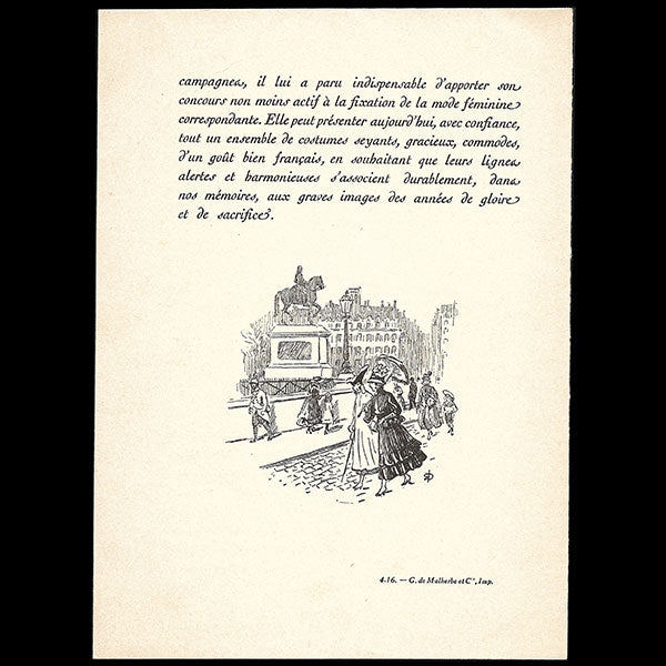 A la Belle Jardinière - Document publié à l'occasion de la 1ère guerre mondiale (1916)