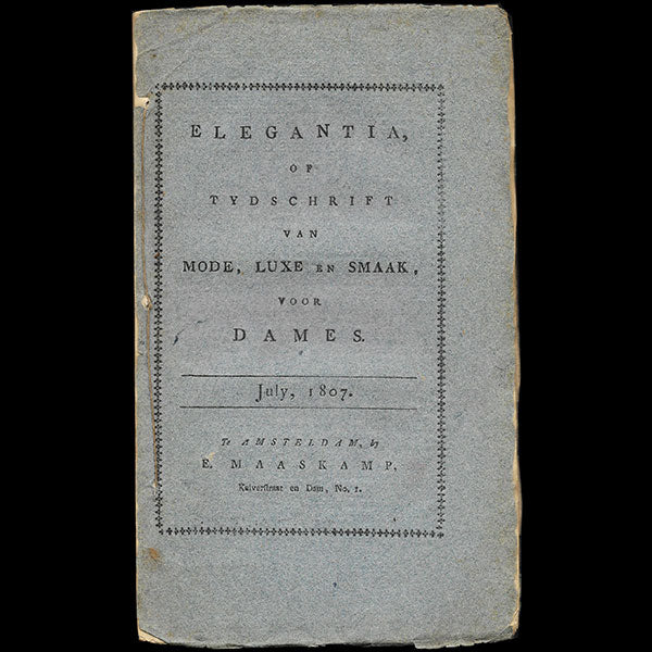 Elegantia, of tydschrift van mode, luxe en smaak voor dames - livraison de juillet 1807