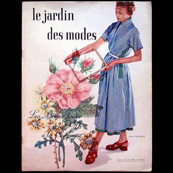 Le Jardin des Modes, n°318, juin 1948, robe d'Hermès