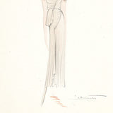 Premet - Dessin d'un modèle de Madeleine Jeannest (circa 1925)