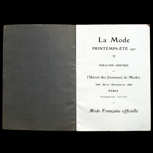 La Mode, Dernières Créations, Printemps-Eté 1911