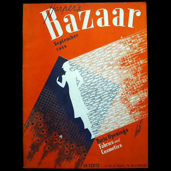 Harper's Bazaar, couverture d'Erté (September 1936)