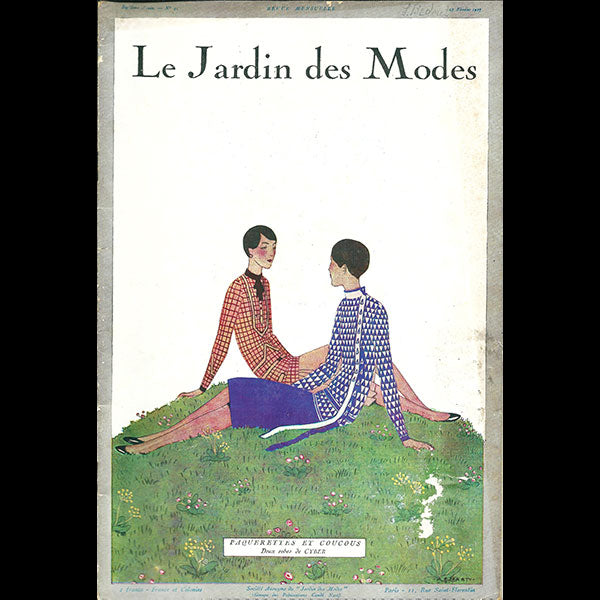 Le Jardin des Modes, n°91, 15 février 1927, couverture d'André-Edouard Marty