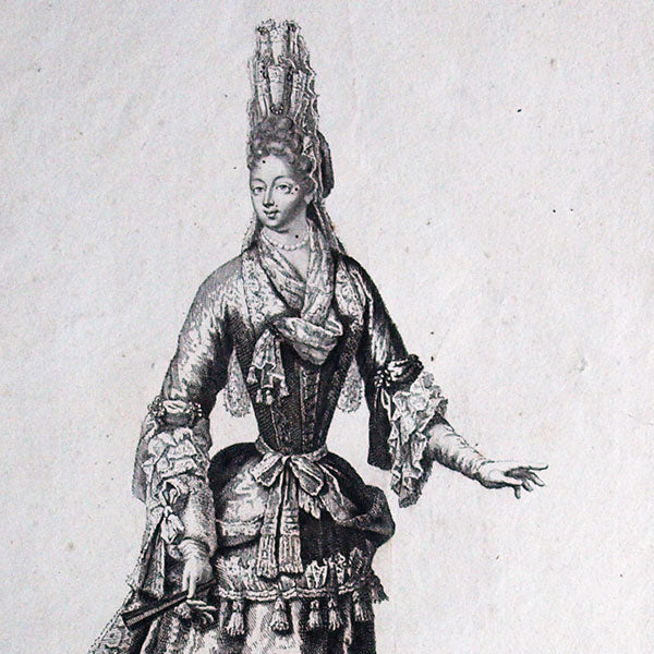 Trouvain - Madame de Ludre en Stenkerke et Falbala, portrait en mode (1694)