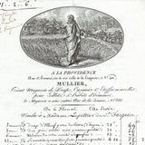 A la Providence - Facture du magasin de draps, casimirs et étoffes nouvelles, rue St Honoré à Paris (1800)