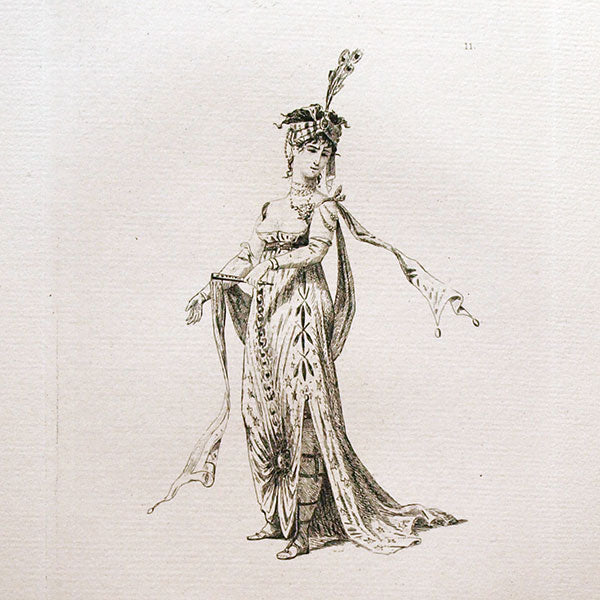 Costumes du directoire tirés des Merveilleuses par Guillaumot, exemplaire en noir (1875)