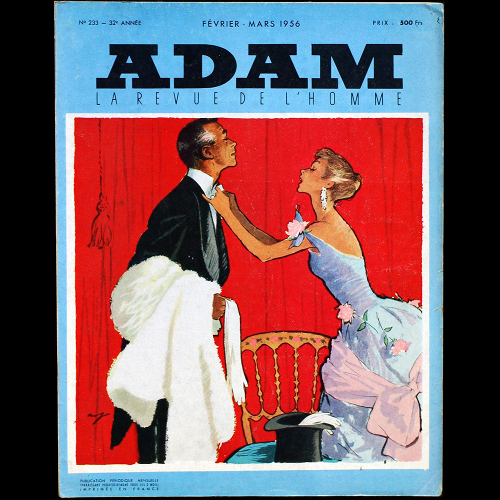 Adam, la revue de l'homme (février-mars 1956), couverture de Hof