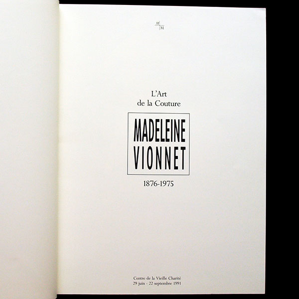 Vionnet - Madeleine Vionnet, l'art de la couture (1991)