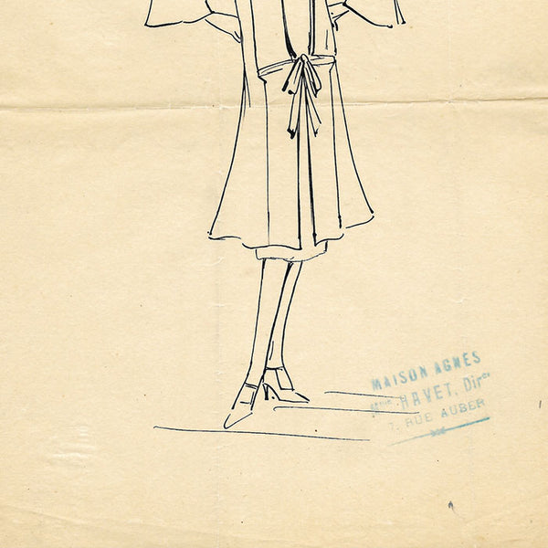Agnès - Babette dessin d'une robe (circa 1920)