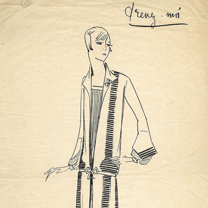 Agnès - Prenez-moi, dessin d'une robe (circa 1920)