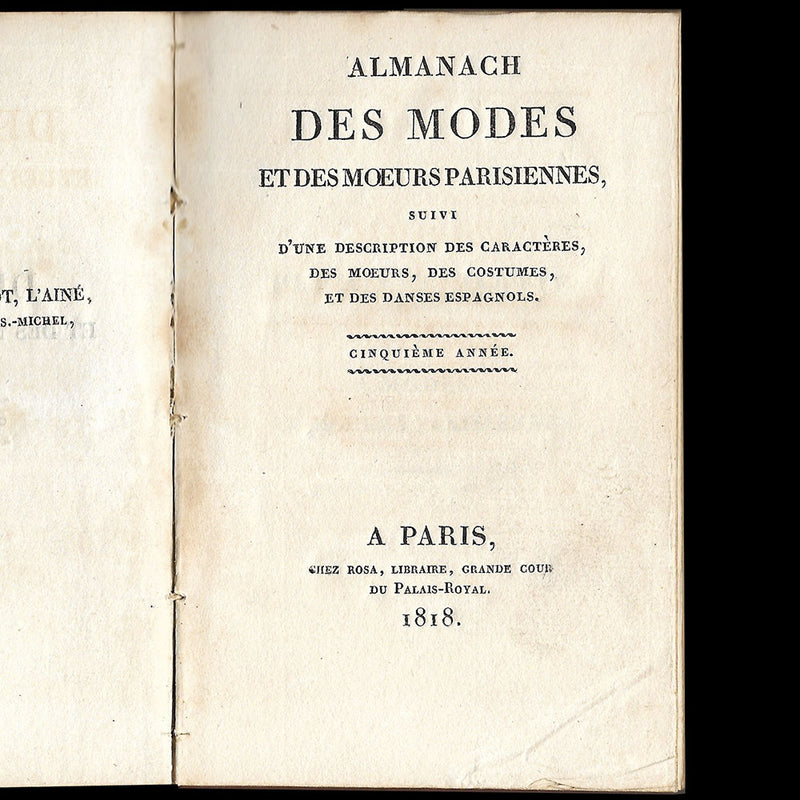 Almanach des Modes et Moeurs Parisiennes (1818)