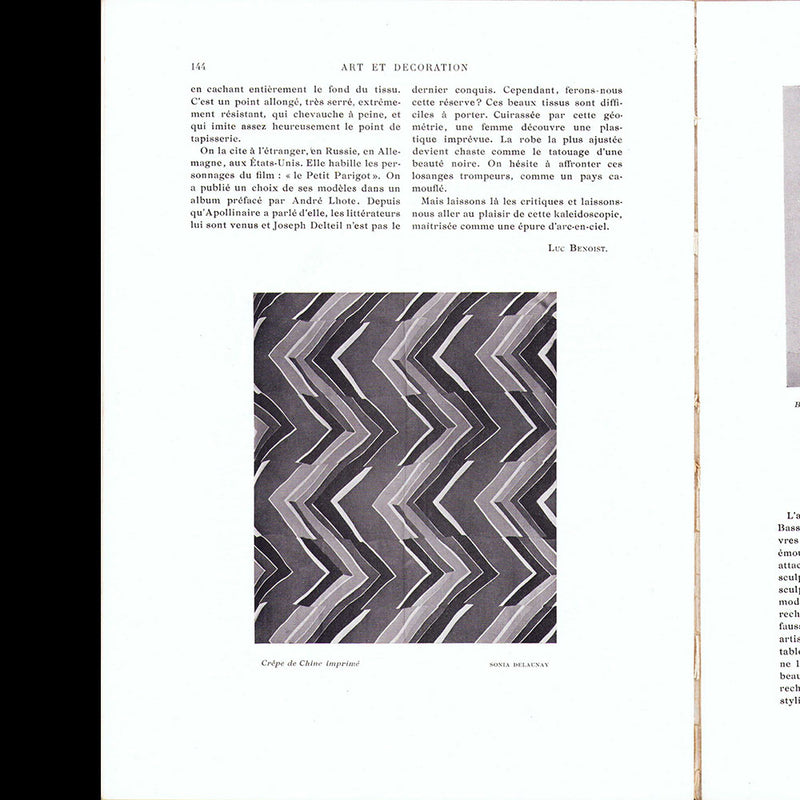 Art et décoration, Les tissus Delaunay (novembre 1926)