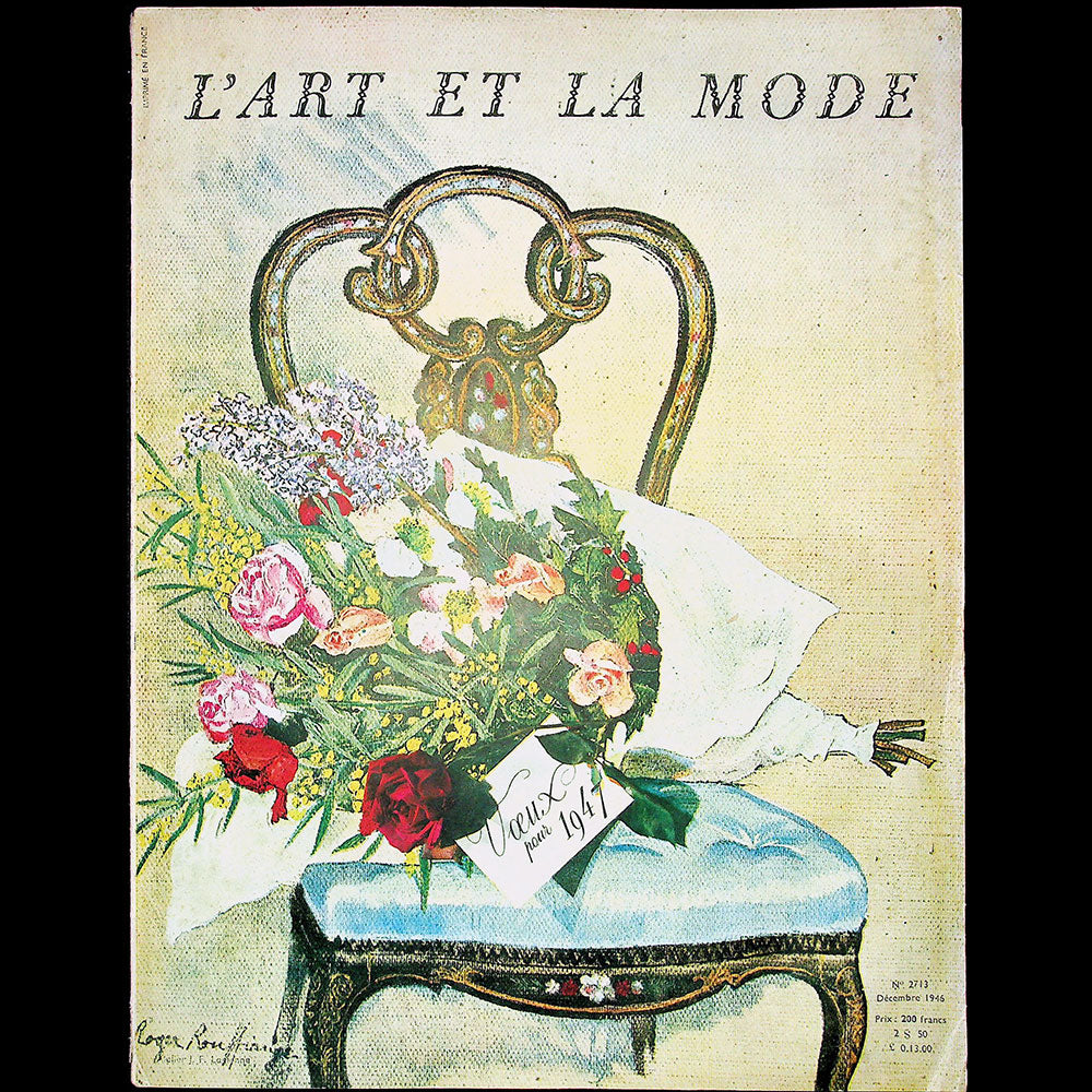 L’Art et la Mode (décembre 1946), couverture de Roger Rouffiange