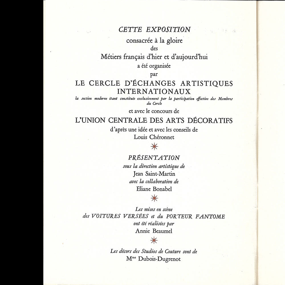 Les Ateliers du Goût, catalogue de l'exposition du Musée des Arts Décoratifs (1948)