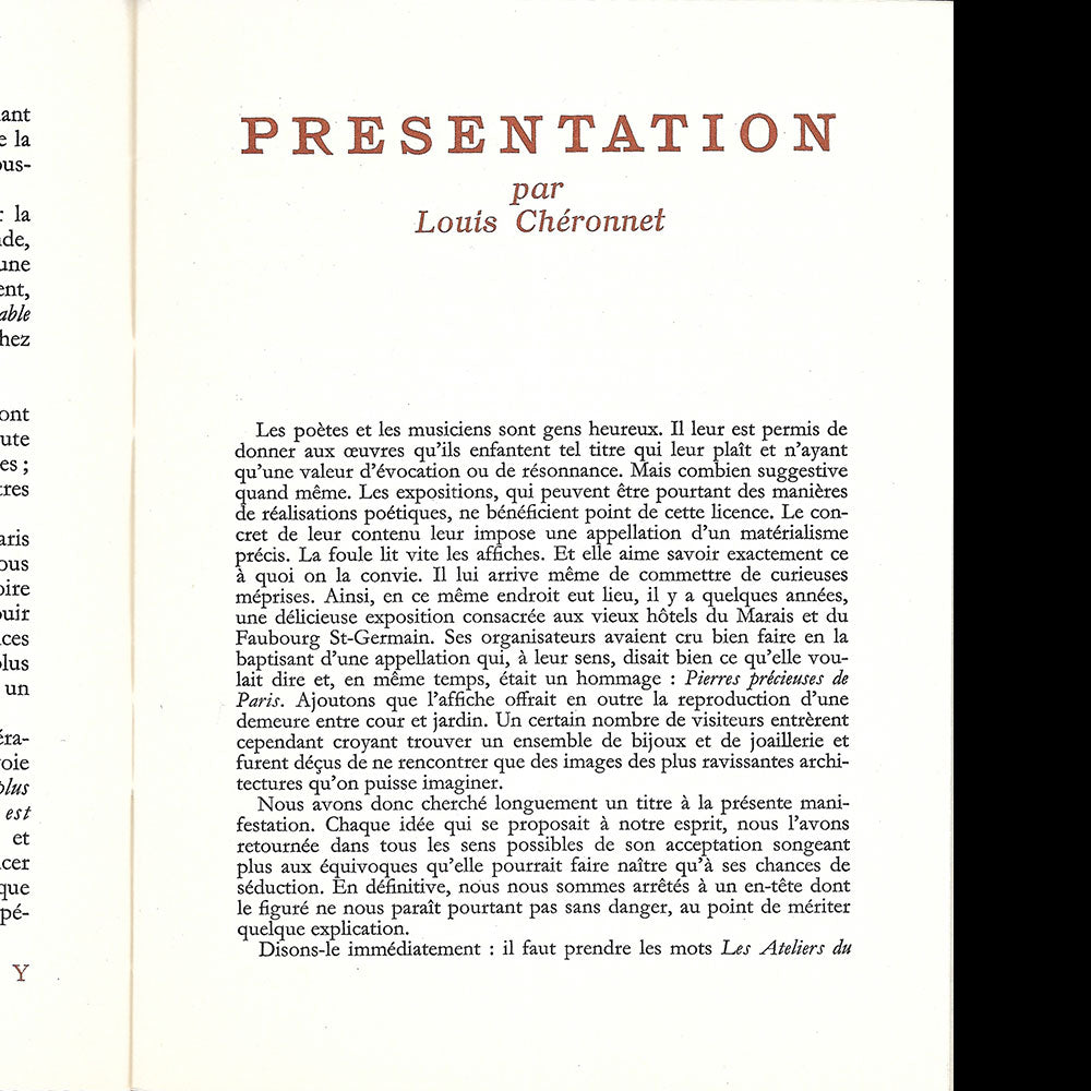 Les Ateliers du Goût, catalogue de l'exposition du Musée des Arts Décoratifs (1948)