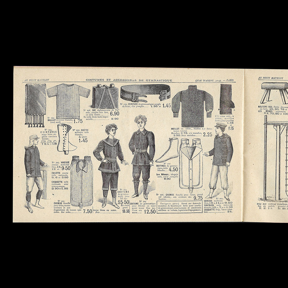 Au Petit Matelot - Catalogue de costumes pour tous les sports (circa 1890-1900)