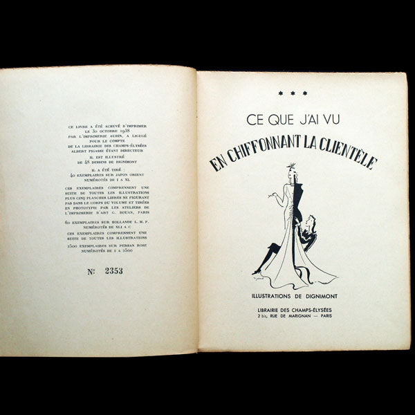 Ce que j'ai vu en chiffonnant la clientèle, illustrations de Dignimont (1938)