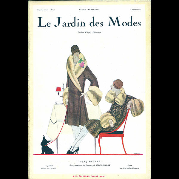 Le Jardin des Modes, n°77, 15 décembre 1925, couverture de Francis