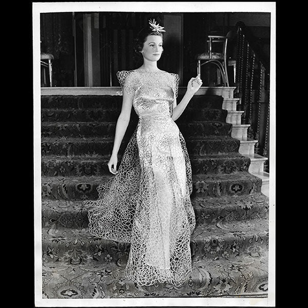 Vionnet - Robe du soir présentée au Flower Fashion Show de New York (1938)