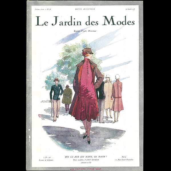 Le Jardin des Modes, n°78, 15 janvier 1926, couverture de Pierre Brissaud