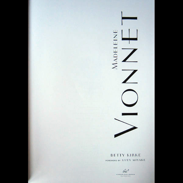 Vionnet -  Madeleine Vionnet par Betty Kirke (2005)