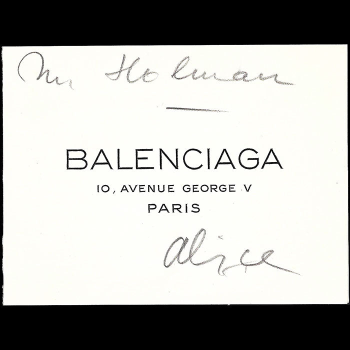 Balenciaga, carnet de défilé, circa 1964