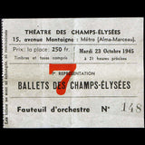 Ballets des Champs-Elysées - Programme n°1 d'octobre 1945, couverture de Marie Laurencin