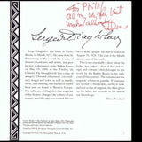 Diaghilev, Costumes & Designs of the Ballets Russes - Metropolitan Museum avec envoi de Diana Vreeland (1978)
