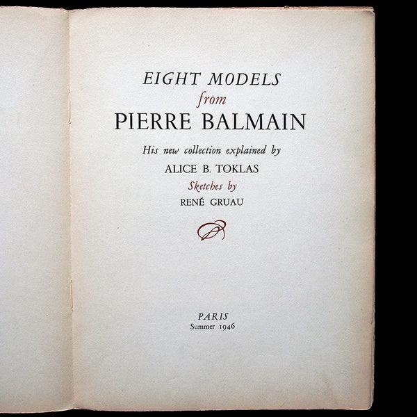 Pierre Balmain - A New French Style, illustré par René Gruau (1946)
