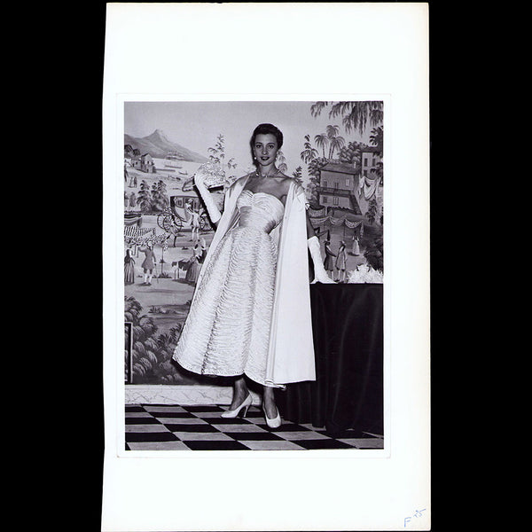 Pierre Balmain - Robe Biarritz en tissu Robert Perrier (1953)