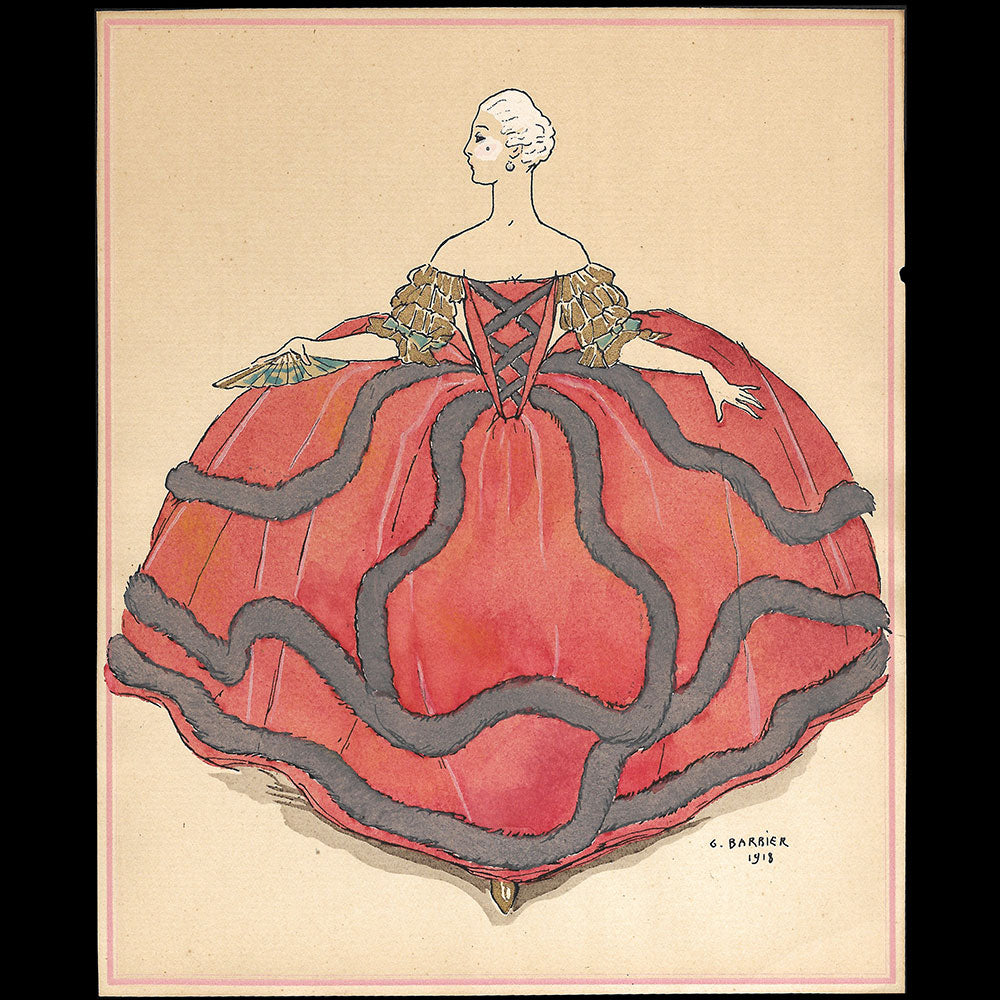 Barbier -Casanova: two pochoir plates by George Barbier (1921)