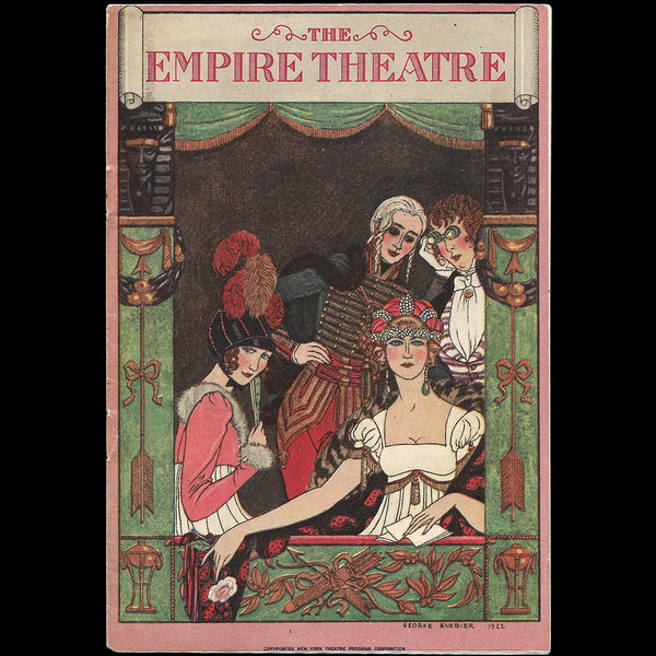 George Barbier - The Empire Theatre, programme de La Tendresse (1922)