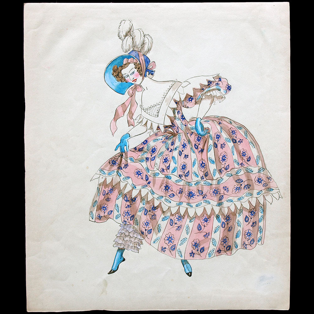 Barbier - Costume pour Juliette, dessin de George Barbier (circa 1920s)