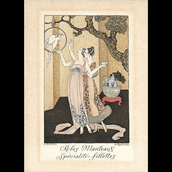 George Barbier - Carte pour une maison de couture parisienne (1919)