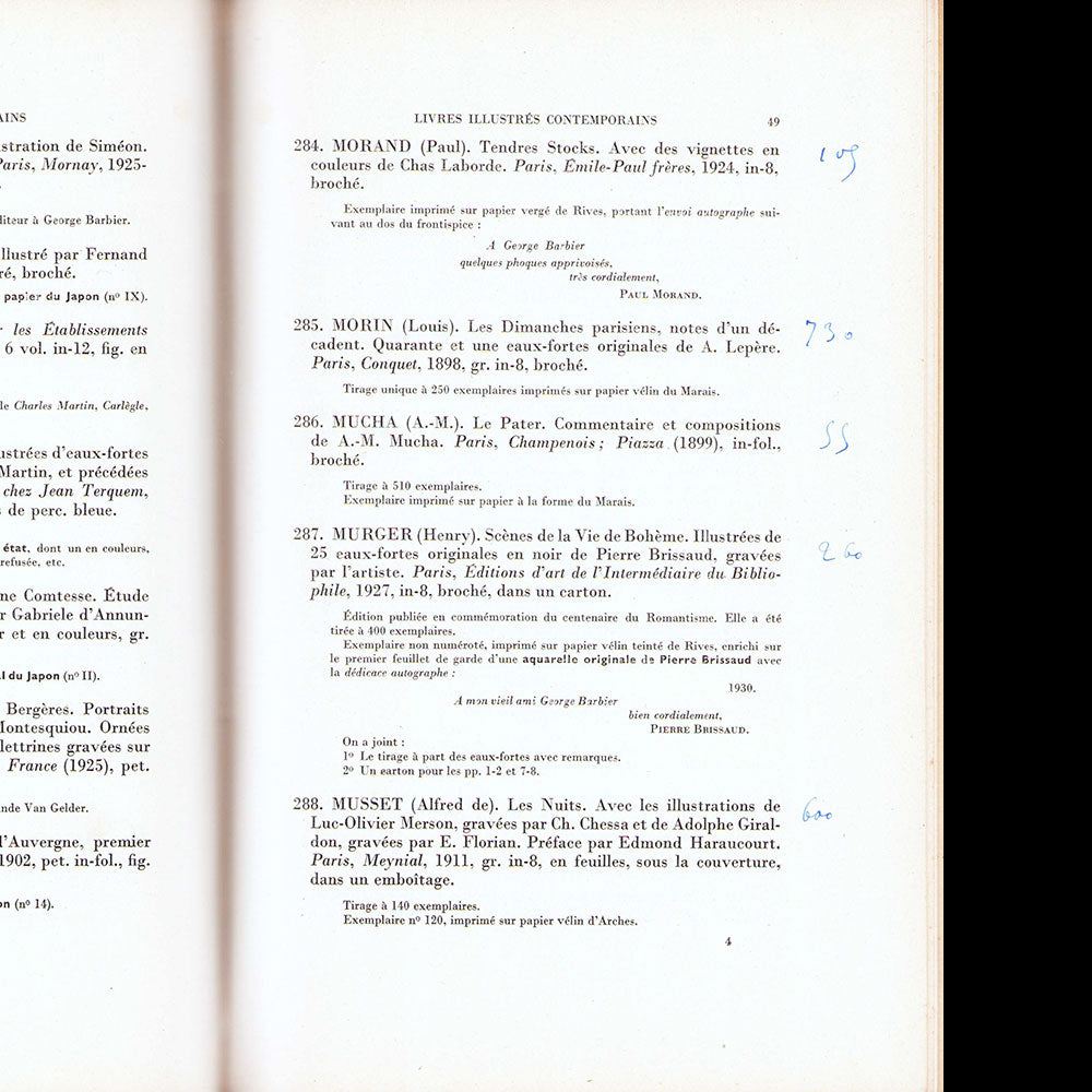 George Barbier - Catalogue de la bibliothèque de feu M. George Barbier (1932)
