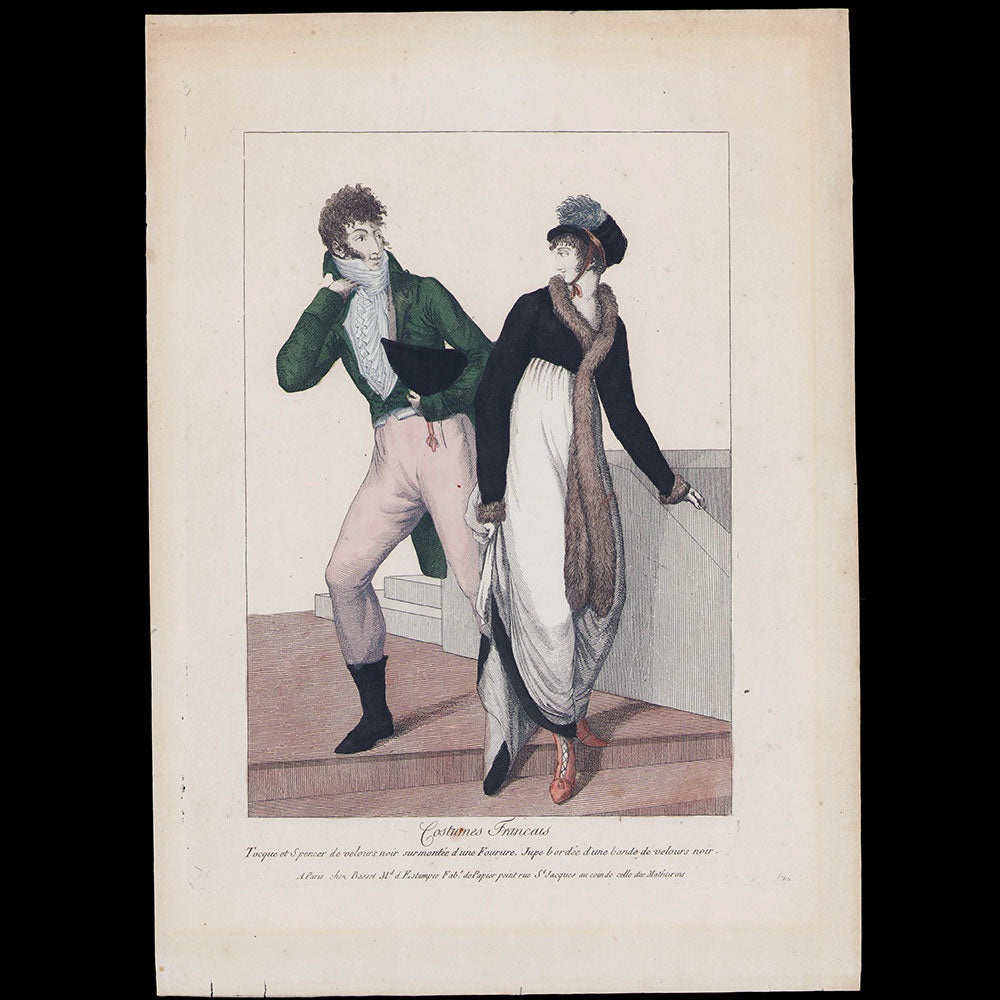 Basset - Costume Français, ensemble de 7 planches publiées par Basset (circa 1795)