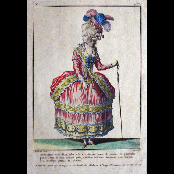 Basset - Robe à la Circasienne, 3ème cahier de la Collection d'habillements modernes et galants (1779)