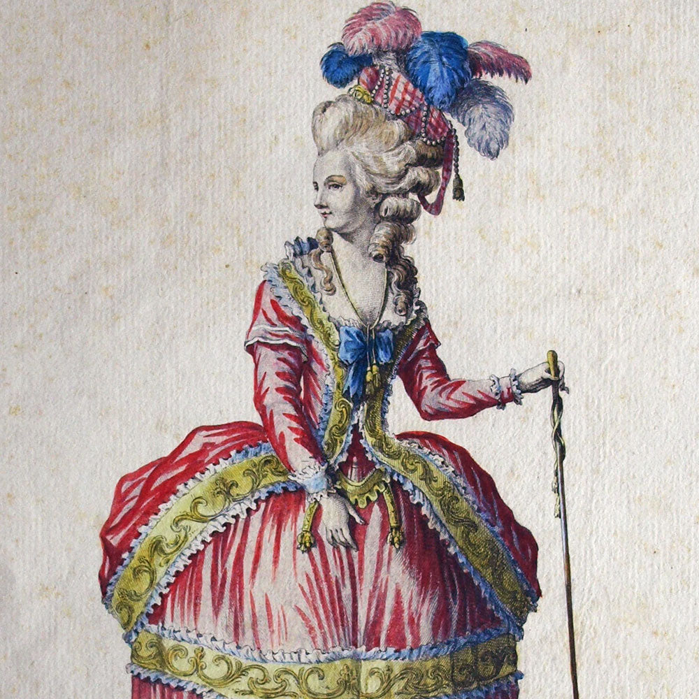 Basset - Robe à la Circasienne, 3ème cahier de la Collection d'habillements modernes et galants (1779)